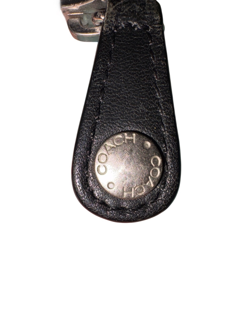 Coach Vintage Black Leather Compact Bifold Wallet Zip Coin Pocket 4.5” - Picture 4 of 6